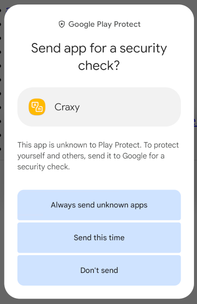 Send to Google for cloud-based tests