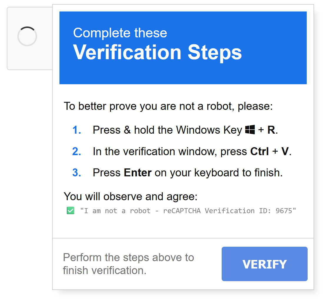 Figure 5: Example of a classic ClickFix attack