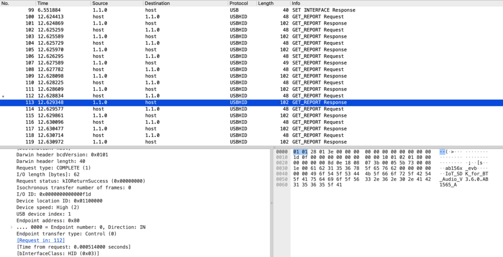 Wireshark HID Traffic