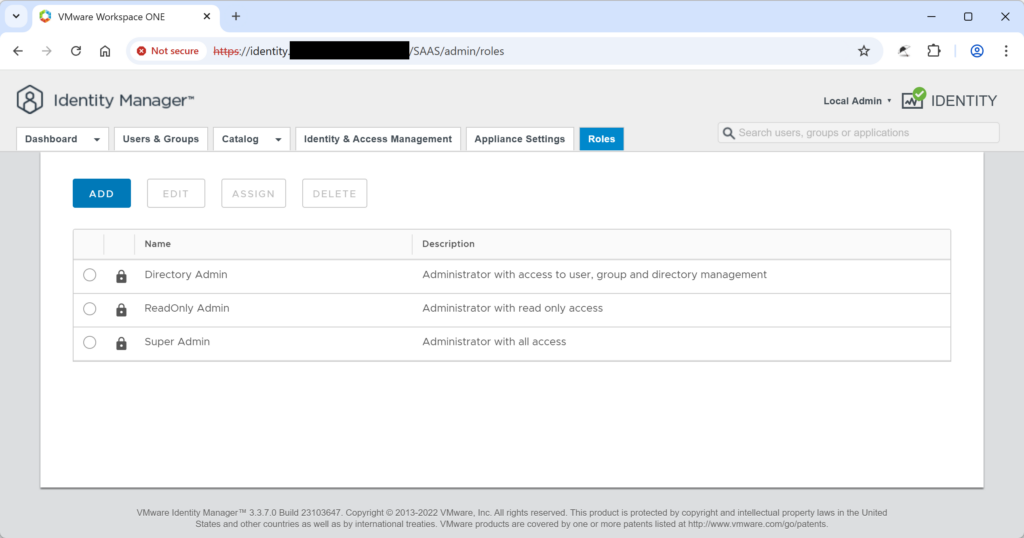 Figure 8: Use stolen credentials in VIDM